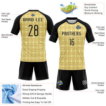 Laden Sie das Bild in den Galerie-Viewer, Custom Neon Yellow Black-White Geometric Shape Sublimation Volleyball Uniform Jersey