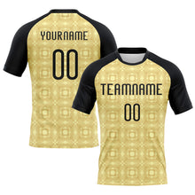 Laden Sie das Bild in den Galerie-Viewer, Custom Neon Yellow Black-White Geometric Shape Sublimation Volleyball Uniform Jersey