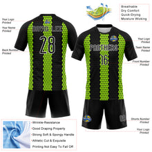 Загрузить изображение в средство просмотра галереи, Custom Black Neon Green-White Geometric Shape Sublimation Volleyball Uniform Jersey