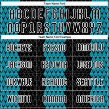 Загрузить изображение в средство просмотра галереи, Custom Black Teal-White Geometric Shape Sublimation Volleyball Uniform Jersey