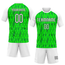 Загрузить изображение в средство просмотра галереи, Custom Neon Green White-Black Abstract Shape Sublimation Volleyball Uniform Jersey