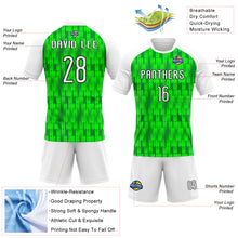 Загрузить изображение в средство просмотра галереи, Custom Neon Green White-Black Abstract Shape Sublimation Volleyball Uniform Jersey