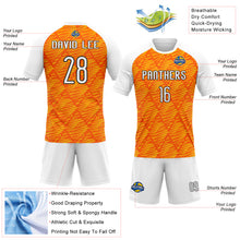 Charger l'image dans la galerie, Custom Orange White-Black Lines And Dots Sublimation Volleyball Uniform Jersey