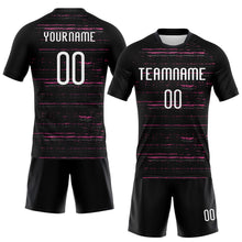 Загрузить изображение в средство просмотра галереи, Custom Black White-Pink Bright Lines Sublimation Volleyball Uniform Jersey