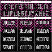 Laden Sie das Bild in den Galerie-Viewer, Custom Black Deep Pink-White Geometric Shape Sublimation Volleyball Uniform Jersey