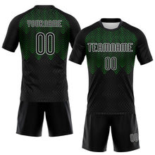 Загрузить изображение в средство просмотра галереи, Custom Black Grass Green-White Geometric Shape Sublimation Volleyball Uniform Jersey