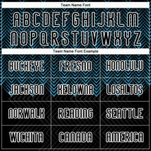 Загрузить изображение в средство просмотра галереи, Custom Black Sky Blue-White Geometric Shape Sublimation Volleyball Uniform Jersey
