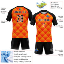 Charger l'image dans la galerie, Custom Red Black-Yellow Geometric Shape Sublimation Volleyball Uniform Jersey