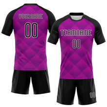 Charger l'image dans la galerie, Custom Purple Black-White Geometric Shape Sublimation Volleyball Uniform Jersey