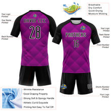 Charger l'image dans la galerie, Custom Purple Black-White Geometric Shape Sublimation Volleyball Uniform Jersey