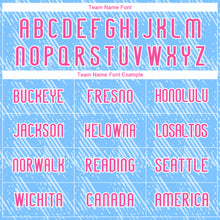 Load image into Gallery viewer, Custom Powder Blue Pink-White Lines Splatter Art Sublimation Volleyball Uniform Jersey