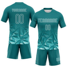 Загрузить изображение в средство просмотра галереи, Custom Midnight Green White Geometric Shape Sublimation Volleyball Uniform Jersey