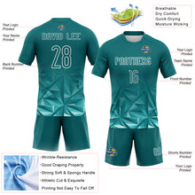 Загрузить изображение в средство просмотра галереи, Custom Midnight Green White Geometric Shape Sublimation Volleyball Uniform Jersey