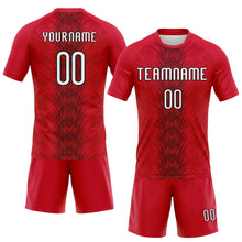 Charger l'image dans la galerie, Custom Red White-Black Arrow Shape Sublimation Volleyball Uniform Jersey