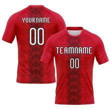 Charger l'image dans la galerie, Custom Red White-Black Arrow Shape Sublimation Volleyball Uniform Jersey