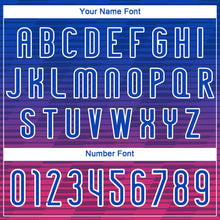 Load image into Gallery viewer, Custom Thunder Blue Pink-White Lines Sublimation Volleyball Uniform Jersey