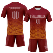 Загрузить изображение в средство просмотра галереи, Custom Crimson Yellow-White Geometric Shape Sublimation Volleyball Uniform Jersey