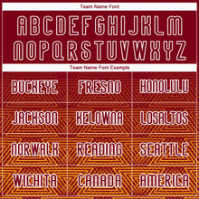 Загрузить изображение в средство просмотра галереи, Custom Crimson Yellow-White Geometric Shape Sublimation Volleyball Uniform Jersey