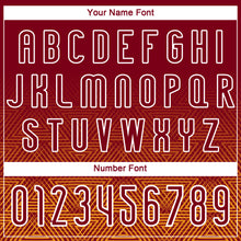 Загрузить изображение в средство просмотра галереи, Custom Crimson Yellow-White Geometric Shape Sublimation Volleyball Uniform Jersey