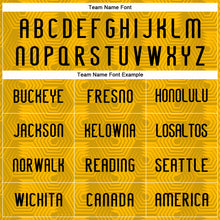 Laden Sie das Bild in den Galerie-Viewer, Custom Gold Black Geometric Shape Sublimation Volleyball Uniform Jersey