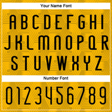 Laden Sie das Bild in den Galerie-Viewer, Custom Gold Black Geometric Shape Sublimation Volleyball Uniform Jersey