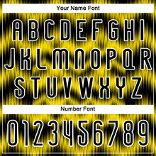 Load image into Gallery viewer, Custom Black Gold-White Zigzag Sublimation Volleyball Uniform Jersey