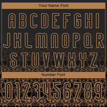 Load image into Gallery viewer, Custom Black Old Gold Geometric Shape Sublimation Volleyball Uniform Jersey