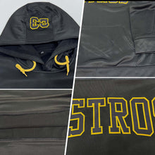 Загрузить изображение в средство просмотра галереи, Custom Stitched Black Black-Old Gold Football Pullover Sweatshirt Hoodie
