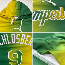 Загрузить изображение в средство просмотра галереи, Custom Stitched Green Old Gold-Cream Gradient Fashion Sports Pullover Sweatshirt Hoodie