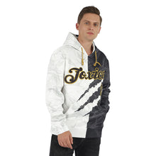 Load image into Gallery viewer, Custom Stitched Graffiti Pattern Black-Old Gold 3D Sports Pullover Sweatshirt Hoodie