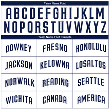 Laden Sie das Bild in den Galerie-Viewer, Custom White Navy Authentic Baseball Jersey