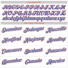 Загрузить изображение в средство просмотра галереи, Custom White Blue Navy-Orange Authentic Throwback Rib-Knit Baseball Jersey Shirt