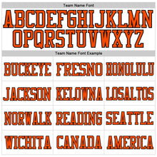 Load image into Gallery viewer, Custom White Orange-Black Mesh Authentic Football Jersey