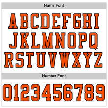 Load image into Gallery viewer, Custom White Orange-Black Mesh Authentic Football Jersey