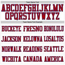 Laden Sie das Bild in den Galerie-Viewer, Custom White Red-Royal Mesh Authentic Football Jersey