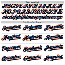 Charger l'image dans la galerie, Custom White Black Pinstripe Electric Blue-Orange Authentic Sleeveless Baseball Jersey