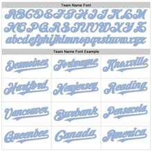 Load image into Gallery viewer, Custom White Light Blue Pinstripe Gray Authentic Sleeveless Baseball Jersey