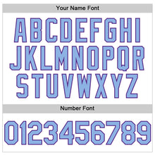 Charger l'image dans la galerie, Custom White Light Blue Pinstripe Purple Authentic Sleeveless Baseball Jersey