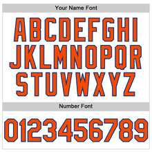 Charger l'image dans la galerie, Custom White Orange Pinstripe Royal Authentic Sleeveless Baseball Jersey