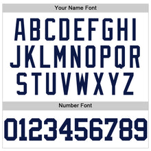 Charger l'image dans la galerie, Custom White Navy Pinstripe Navy Authentic Sleeveless Baseball Jersey