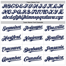 Load image into Gallery viewer, Custom White Navy Pinstripe Gray Authentic Sleeveless Baseball Jersey
