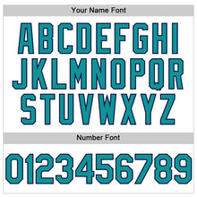 Charger l'image dans la galerie, Custom White Teal Pinstripe Navy Authentic Sleeveless Baseball Jersey