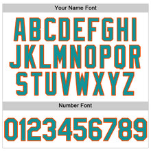 Load image into Gallery viewer, Custom White Teal Pinstripe Orange Authentic Sleeveless Baseball Jersey