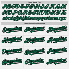 Загрузить изображение в средство просмотра галереи, Custom White (Black Kelly Green Pinstripe) Kelly Green-Black Authentic Baseball Jersey