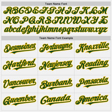 Load image into Gallery viewer, Custom White (Green Gold Pinstripe) Green-Gold Authentic Baseball Jersey