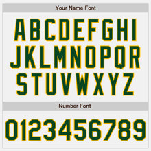 Load image into Gallery viewer, Custom White (Green Gold Pinstripe) Green-Gold Authentic Baseball Jersey
