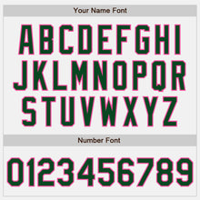 Load image into Gallery viewer, Custom White (Green Pink Pinstripe) Green-Pink Authentic Baseball Jersey