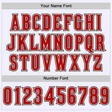 Загрузить изображение в средство просмотра галереи, Custom White Red-Black Mesh Authentic Throwback Baseball Jersey