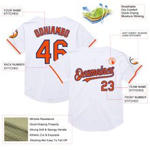 Загрузить изображение в средство просмотра галереи, Custom White Orange-Royal Mesh Authentic Throwback Baseball Jersey