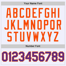 Загрузить изображение в средство просмотра галереи, Custom White Purple-Orange Mesh Authentic Throwback Baseball Jersey